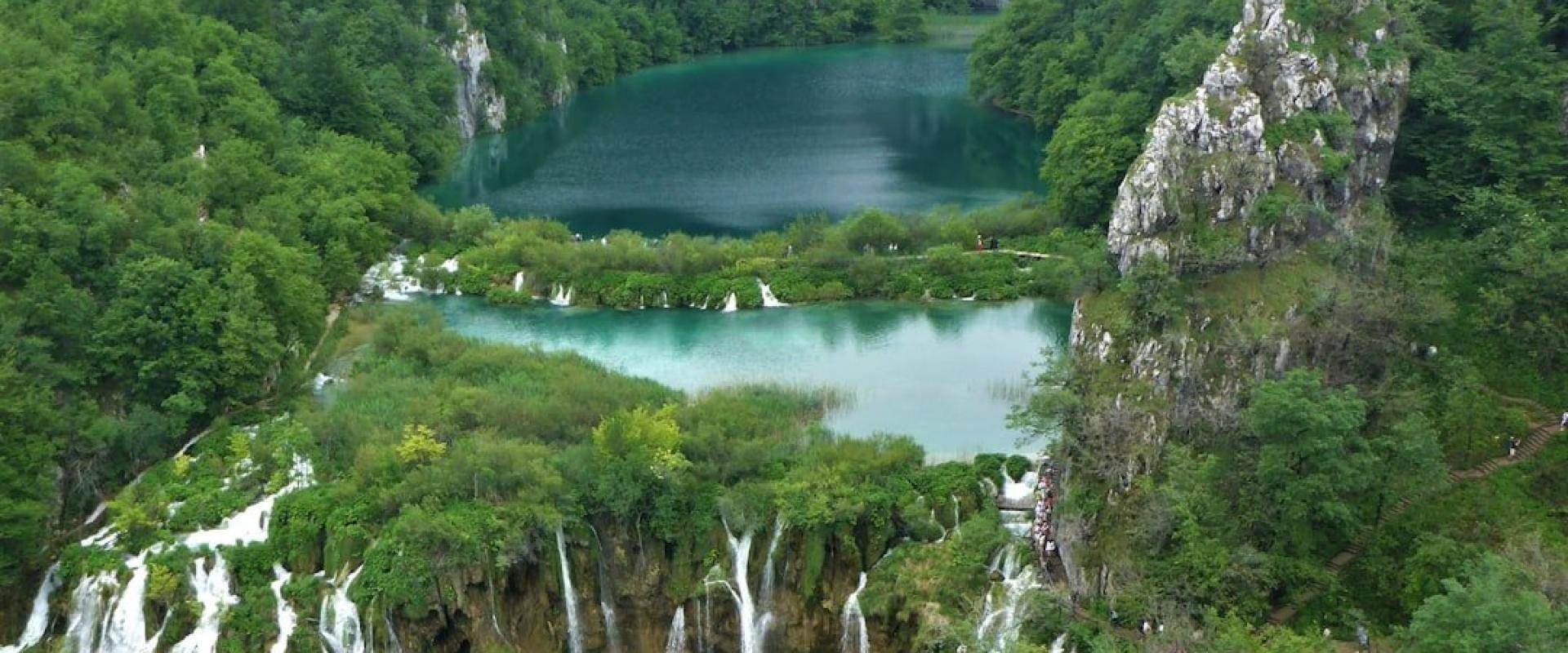 Plitvice Lakes National Park surrounded by trees
