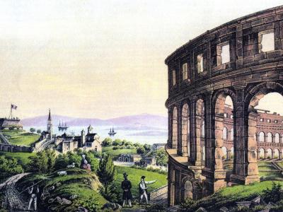 Pula roman theatre c1840