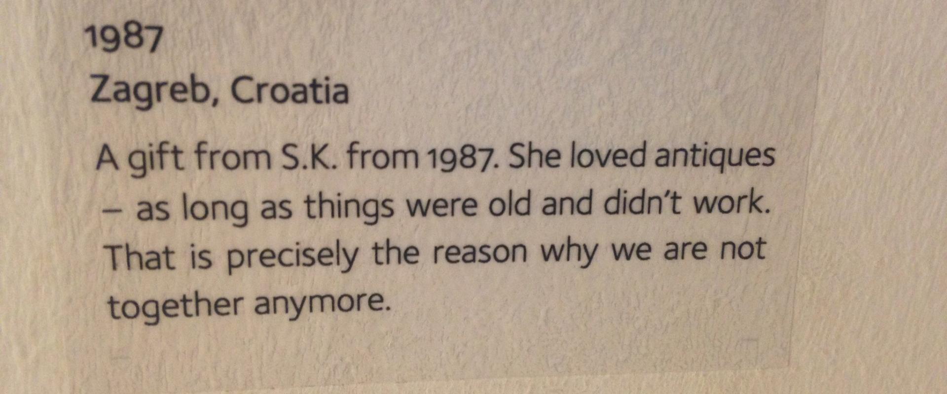 Museum of Broken Relationships