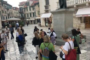Guided tour on Marko Marulić, in Split, Croatia for DARIAH-HR 2024 conf