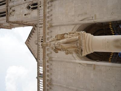 Trogir, stonework and statue
