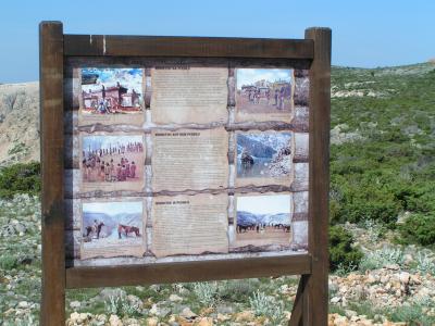 Plate to commemorate filming Winnetou in Canyon Zrmanja River