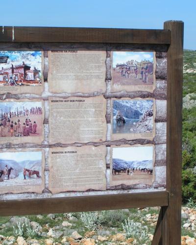 Plate to commemorate filming Winnetou in Canyon Zrmanja River
